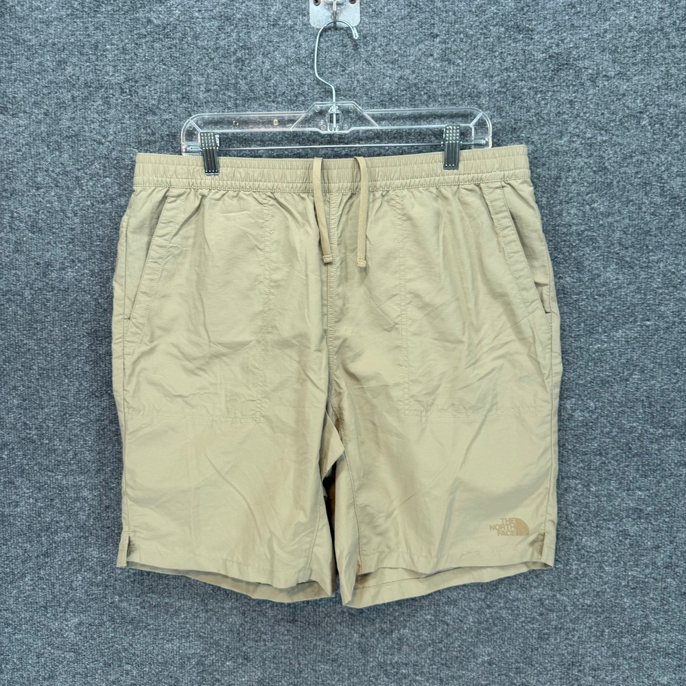 The North‎ Face Shorts Mens Large Tan Drawstring Stretch Waist Hiking Outdoor